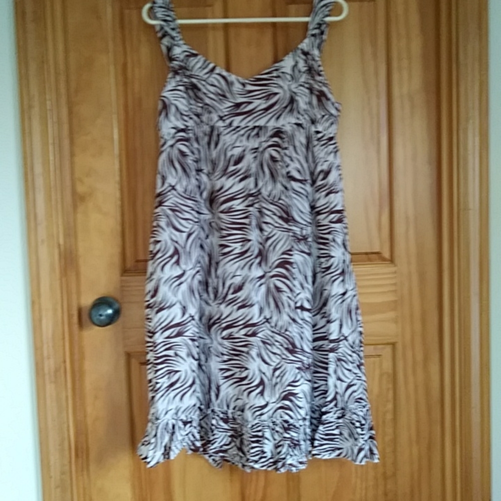 Raviya Lined V Neck Tropical Sundress XL